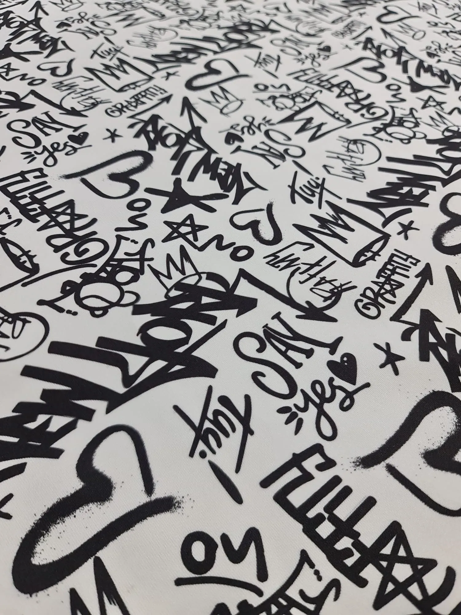 Graffiti Pattern Activewear Fabric by the Yard - Dancewear  Sportswear Material
