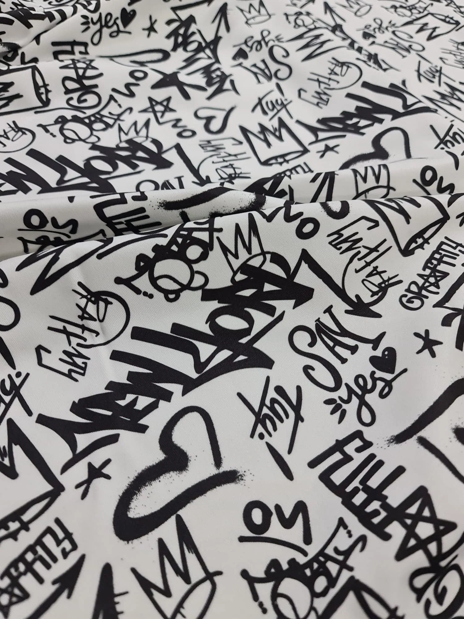 Graffiti Pattern Activewear Fabric by the Yard - Dancewear  Sportswear Material