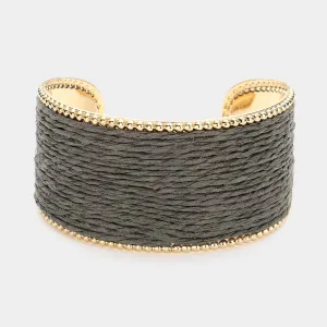 Gray Fun Fashion Raffia Cuff Pageant Bracelet | Gray Fun Fashion Accessories |644051