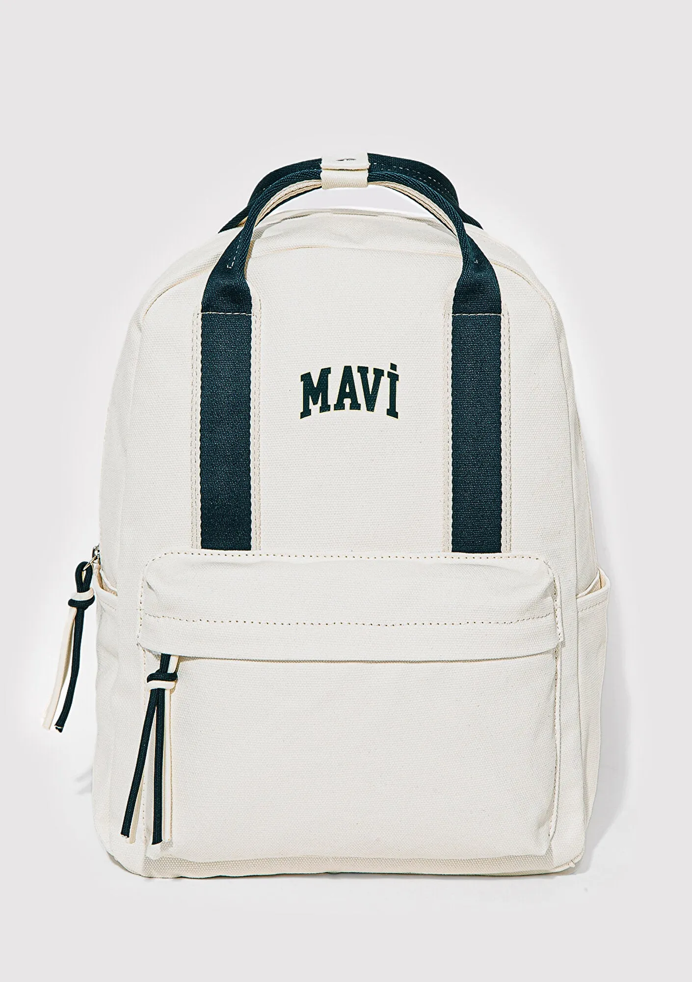 Green Detailed Ecru Backpack