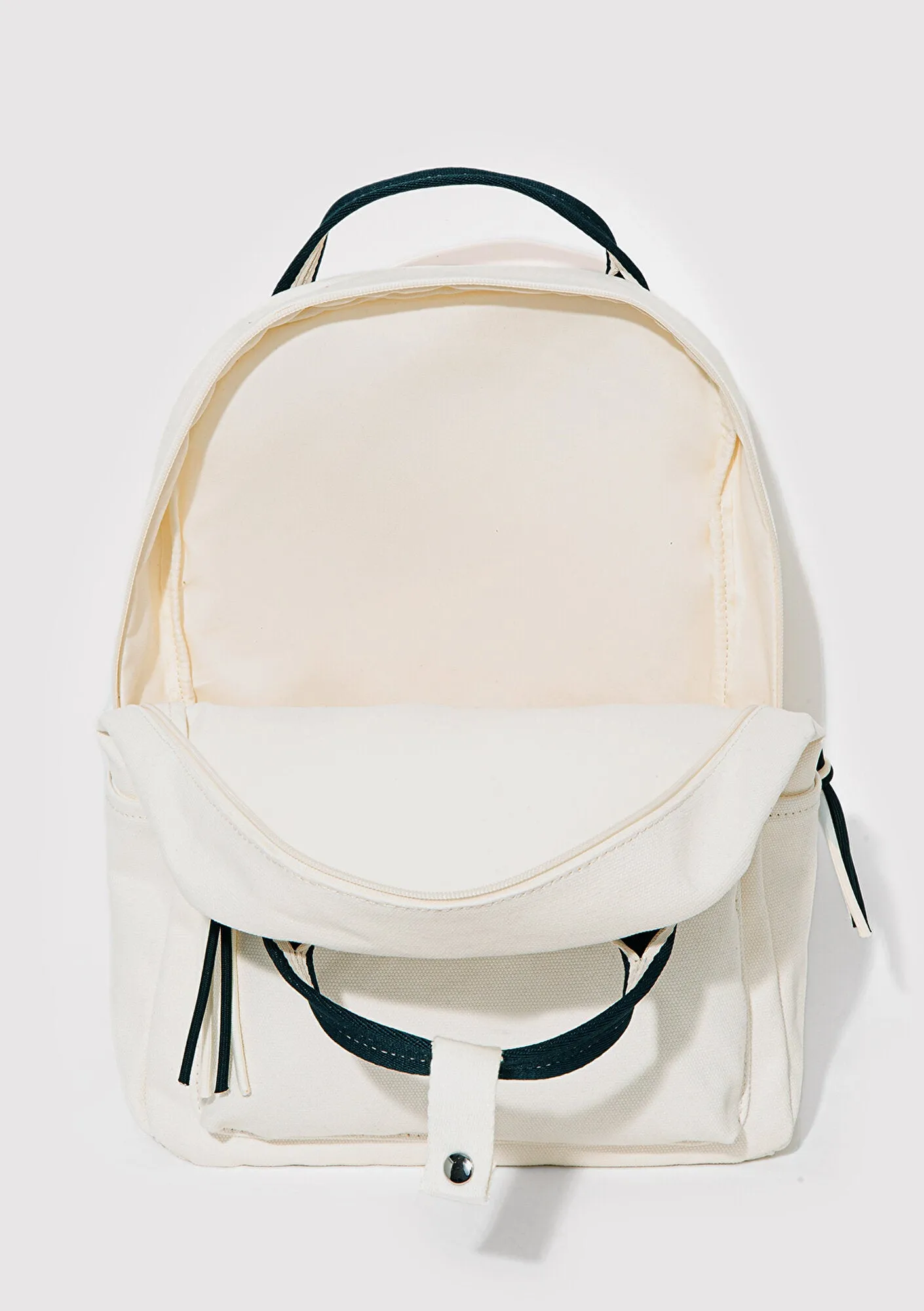 Green Detailed Ecru Backpack