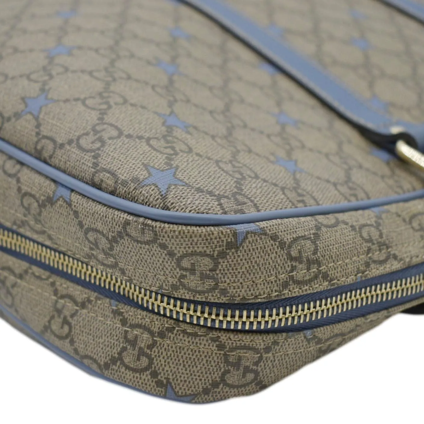 GUCCI GG Supreme Stars Briefcase Bag Beige