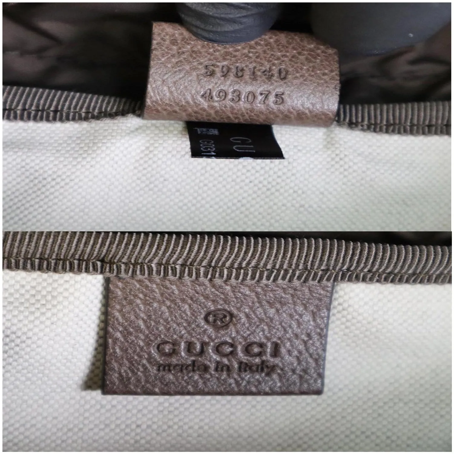 GUCCI Ophidia GG Medium Supreme Canvas Backpack Beige/Ebony 598140