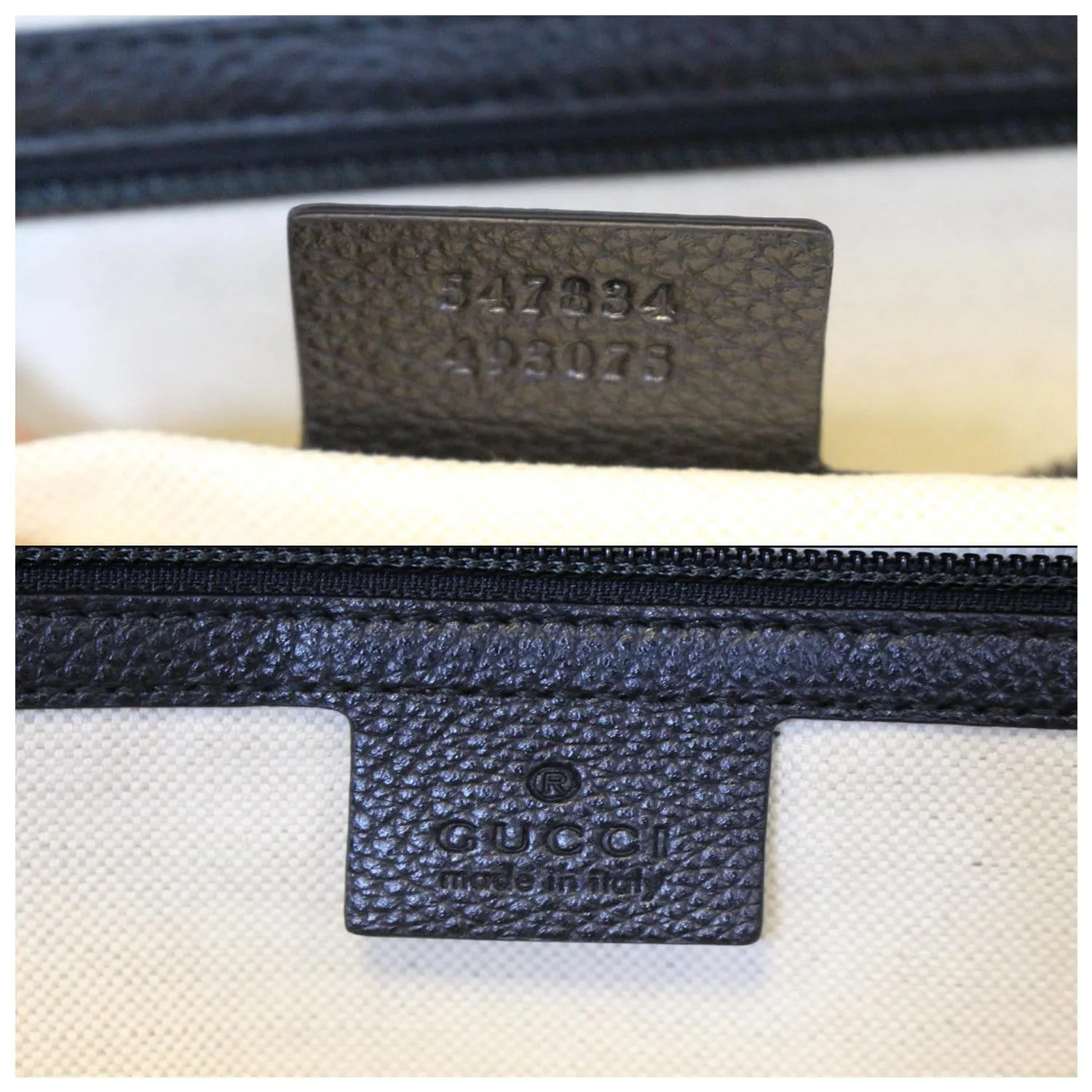GUCCI Print Leather Backpack Bag Black 547834