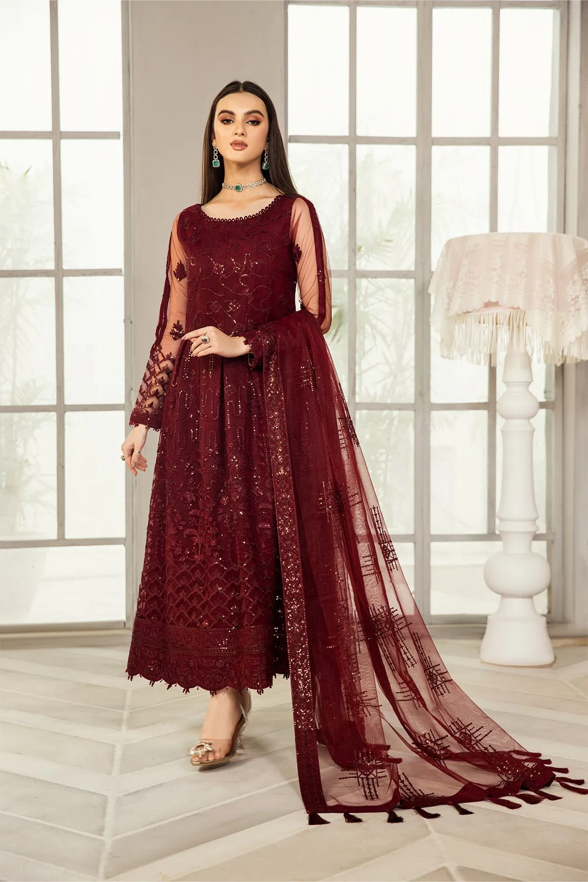 Gulrukh | Alizeh Fashion Embroidered Formal Collection 2022 | Unstitched and Stitched Embroidered Net Suits