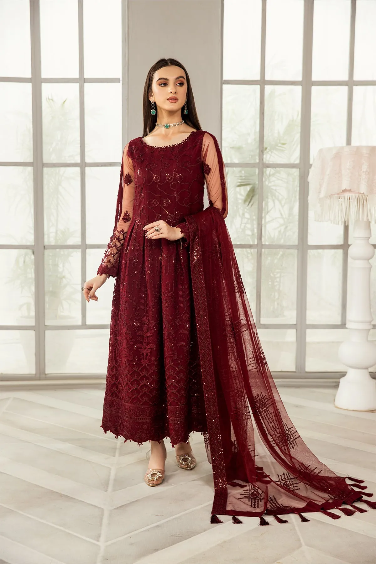 Gulrukh | Alizeh Fashion Embroidered Formal Collection 2022 | Unstitched and Stitched Embroidered Net Suits