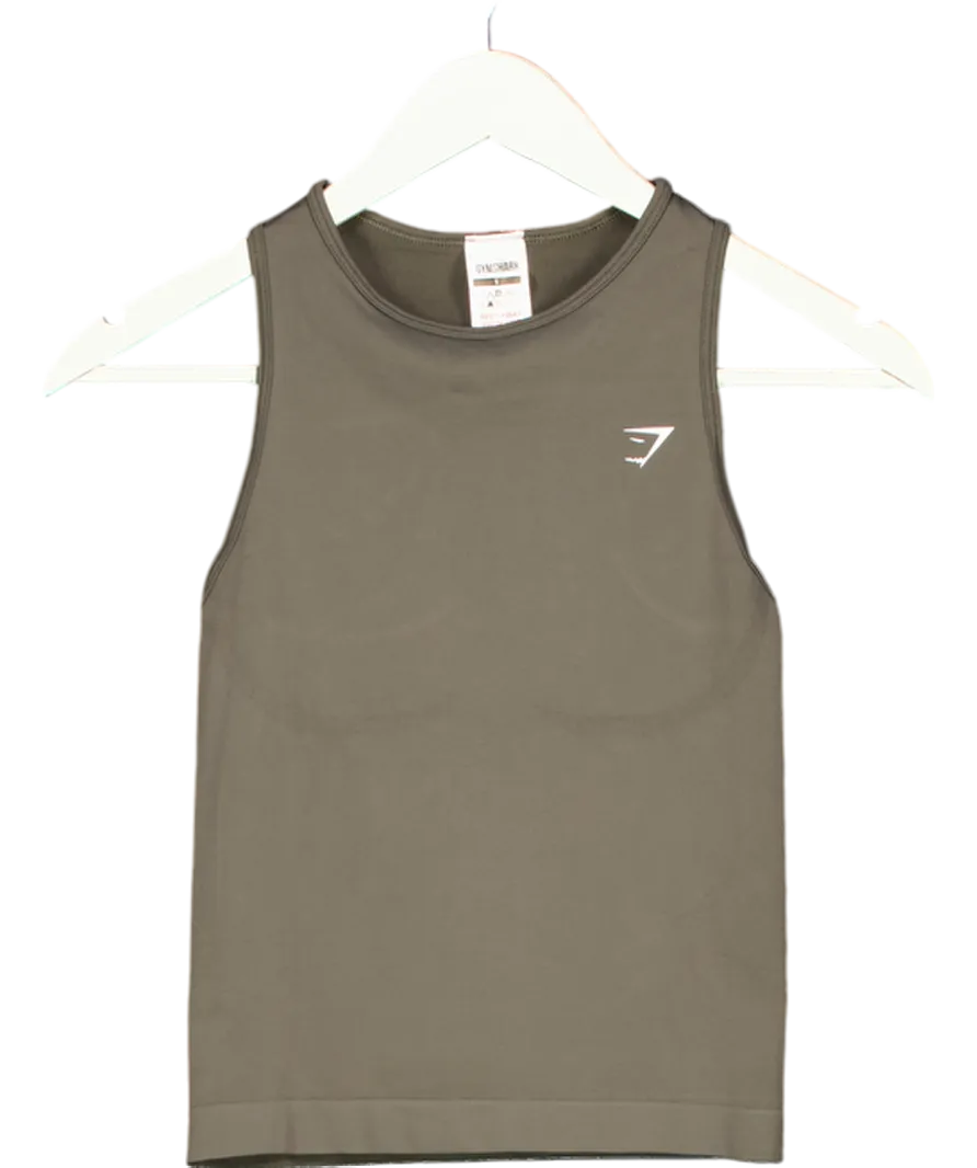 gymshark Green Racer Back Tank Top UK S