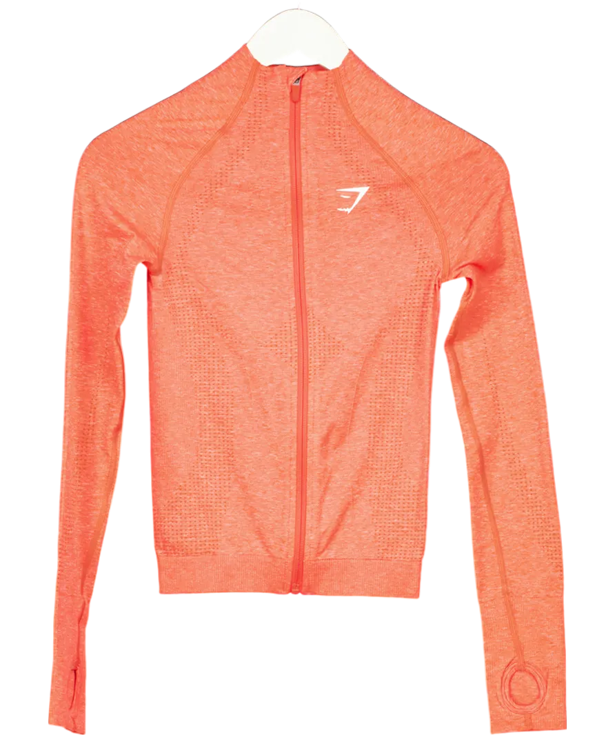 gymshark Orange Vital Track Top UK S