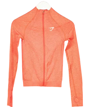 gymshark Orange Vital Track Top UK S