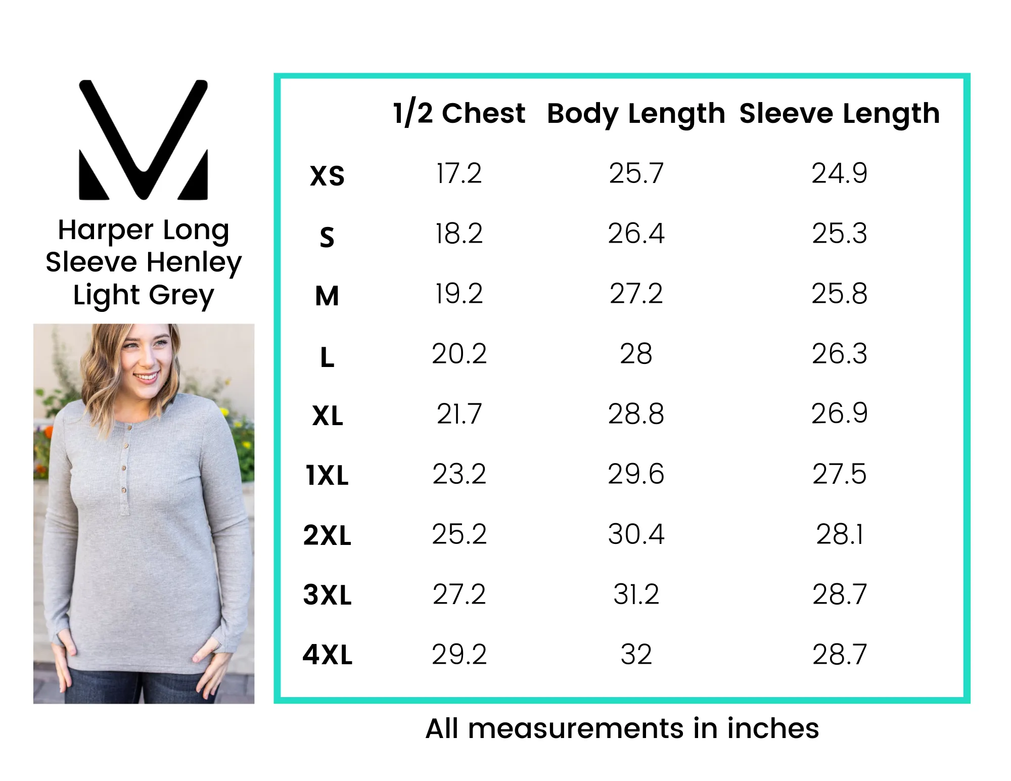 Harper Long Sleeve Henley - Light Grey