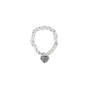 Heart Silver Bracelet | Black