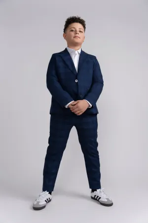 Herringbone Plaid Dress Pants