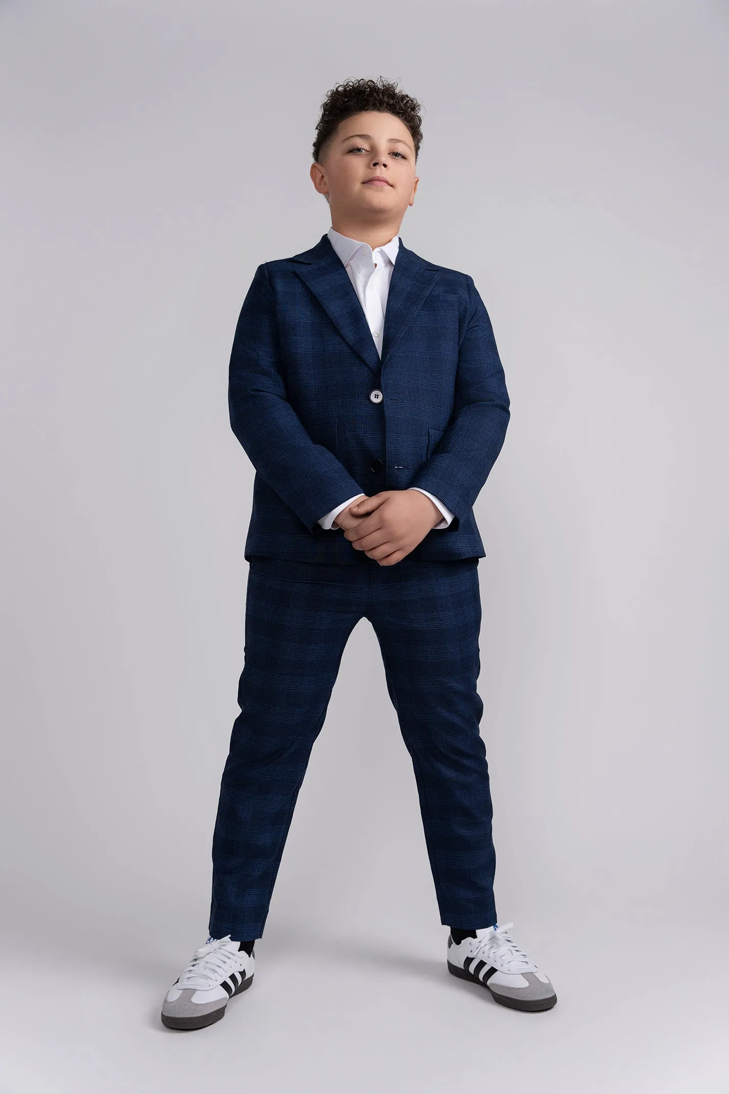 Herringbone Plaid Dress Pants