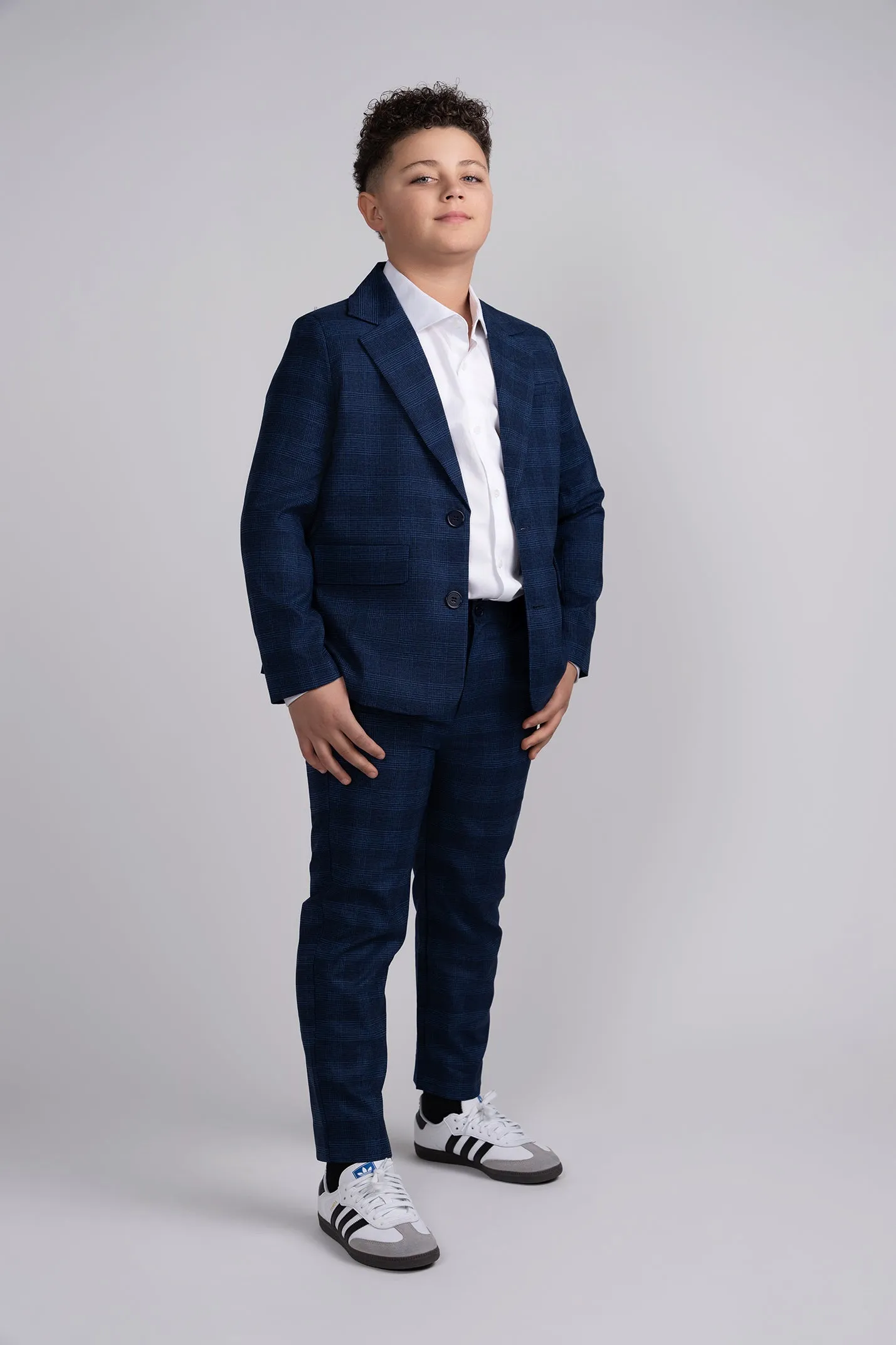 Herringbone Plaid Dress Pants