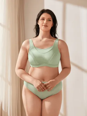 High Impact Large Bust Full Coverage Workout Bras Purple Green