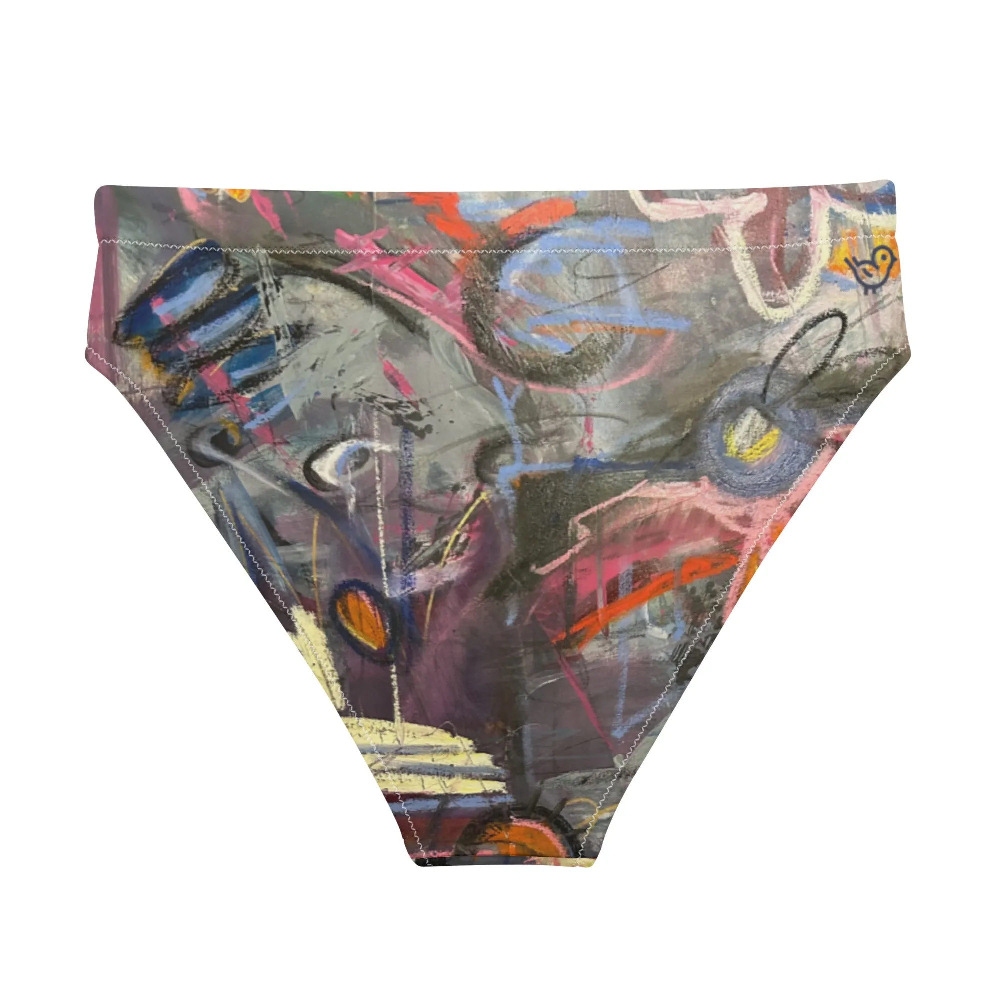 High-waisted bikini bottom "Crazy Town"