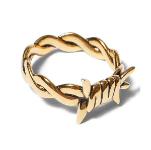 HUF BARBED WIRE RING - GOLD