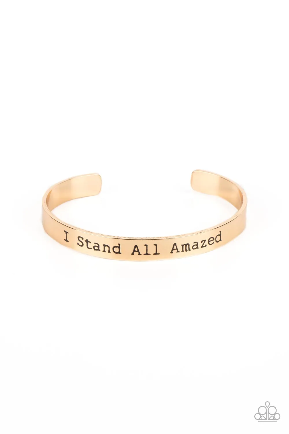 I Stand All Amazed - Gold Bracelet- Paparazzi Accessories