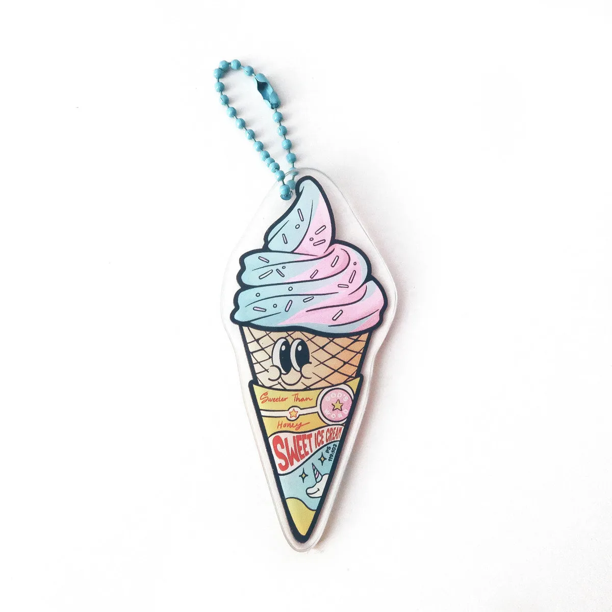 Ice Cream Cone Sweeter than Honey {Acrylic Keychain}