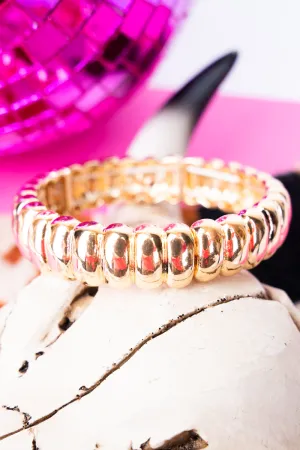 I'll Be There Goldtone Stretch Bracelet