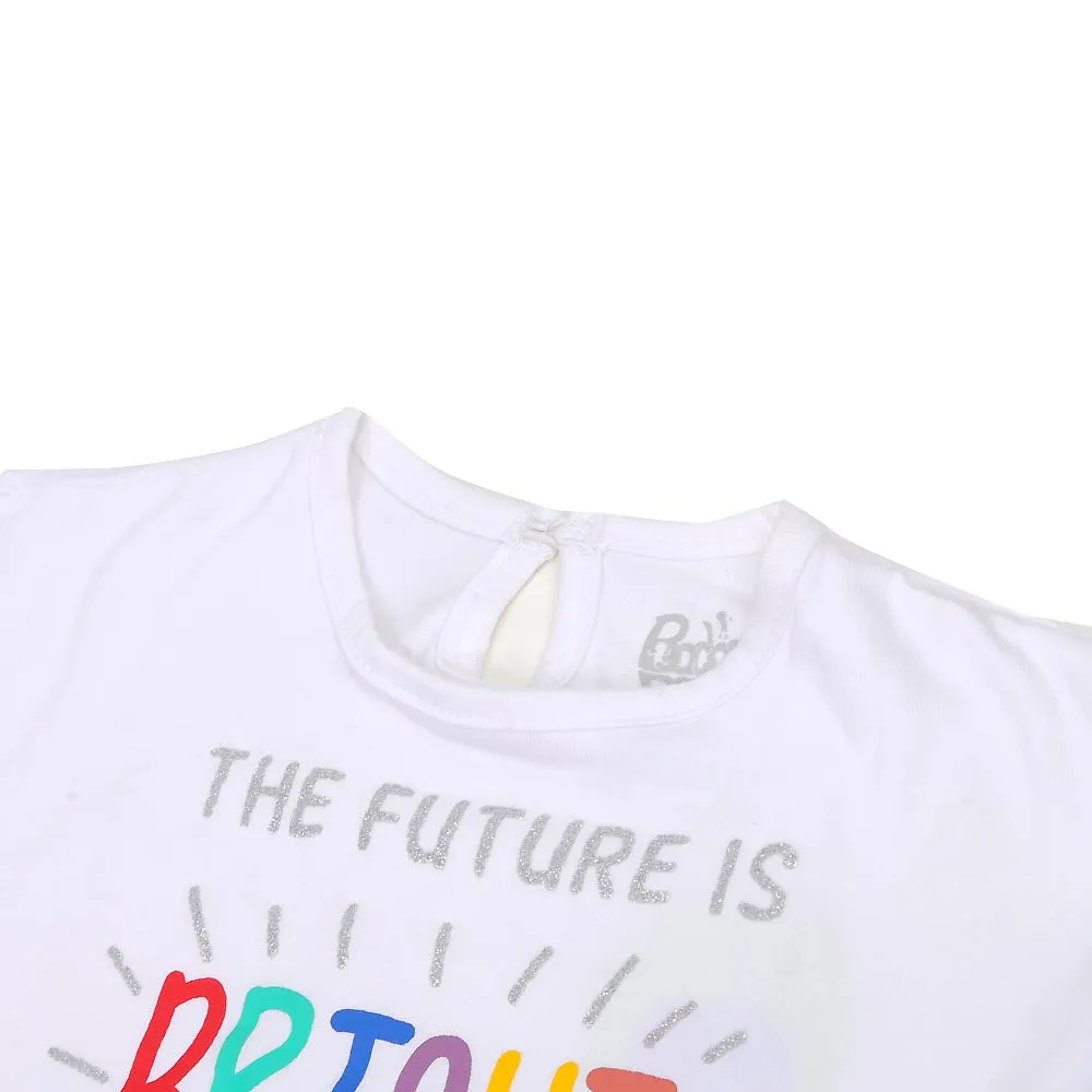 Infant Girls T-Shirt Bright - White | Bachaa Party Baby Clothes Girls Tops & T-Shirts