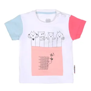Infant Girls T-Shirt Hi - B.White | Bachaa Party Baby Clothes Girls Tops & T-Shirts