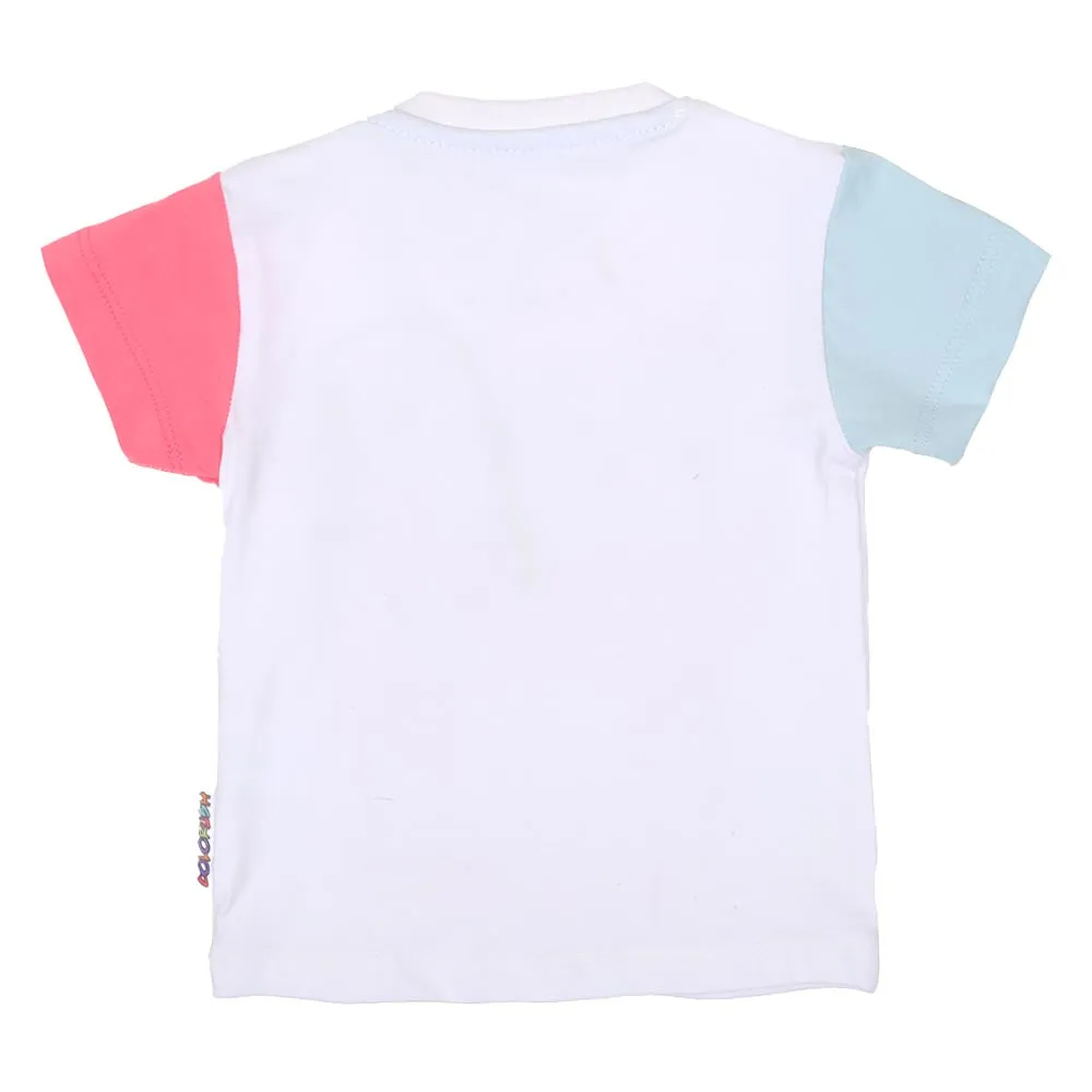 Infant Girls T-Shirt Hi - B.White | Bachaa Party Baby Clothes Girls Tops & T-Shirts