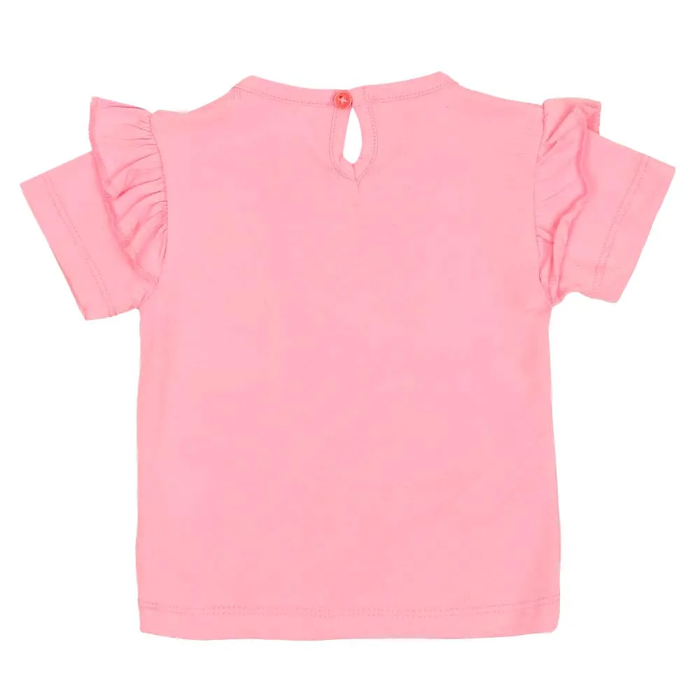 Infant Girls T-Shirt Summer Vibes - Pink A Boo | Bachaa Party Baby Clothes Girls Tops & T-Shirts