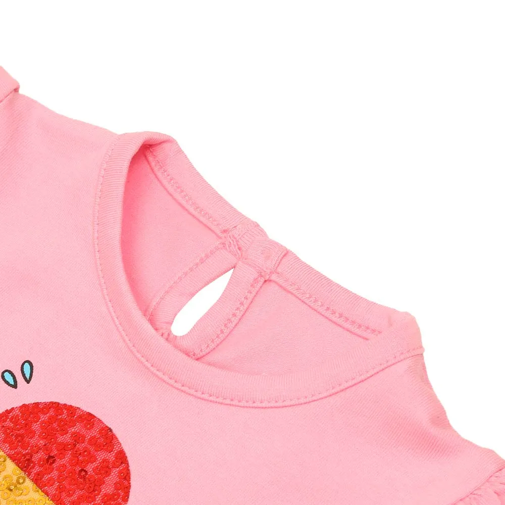 Infant Girls T-Shirt Summer Vibes - Pink A Boo | Bachaa Party Baby Clothes Girls Tops & T-Shirts