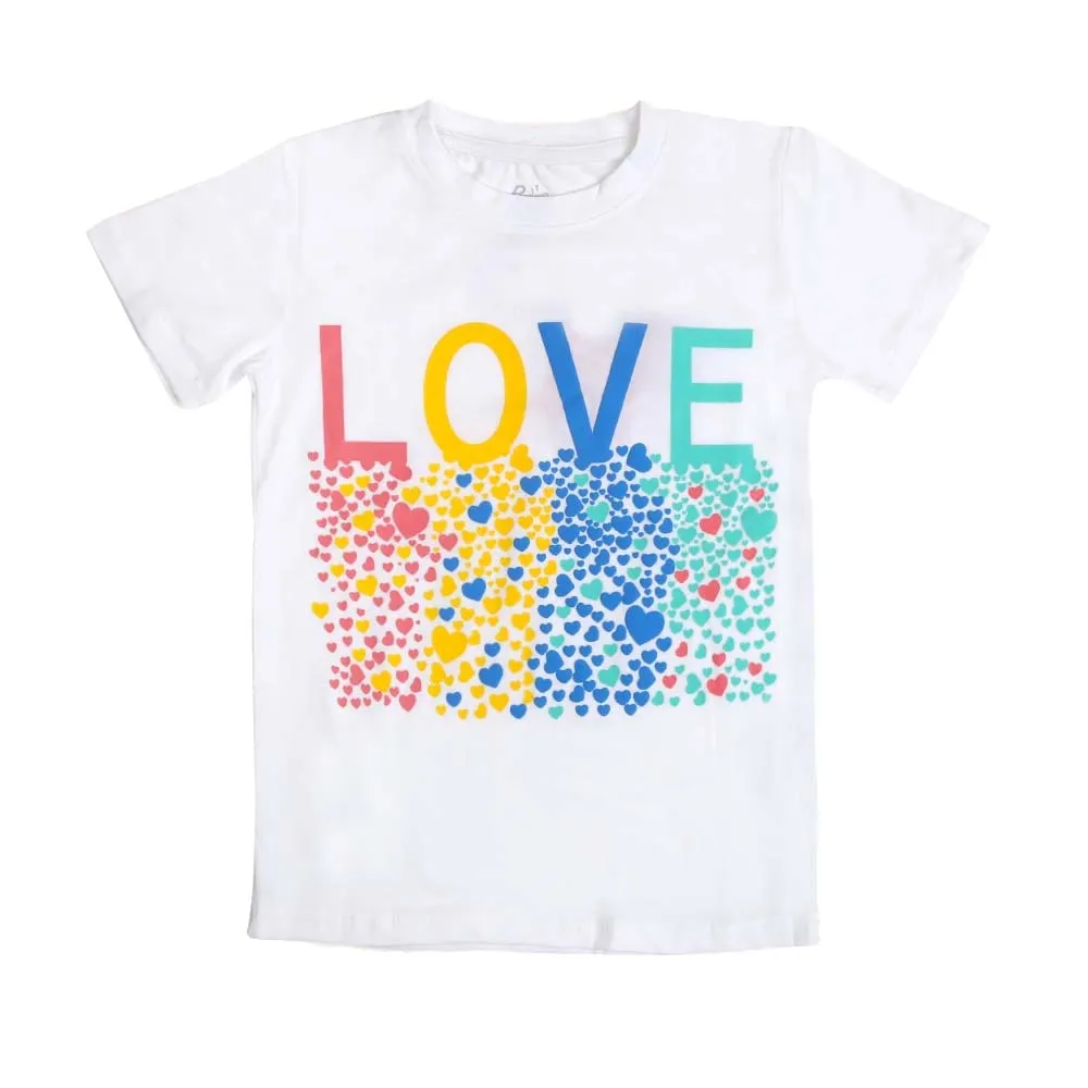 Infant Love T-Shirt For Girls - White | Bachaa Party Baby Clothes Girls Tops & T-Shirts