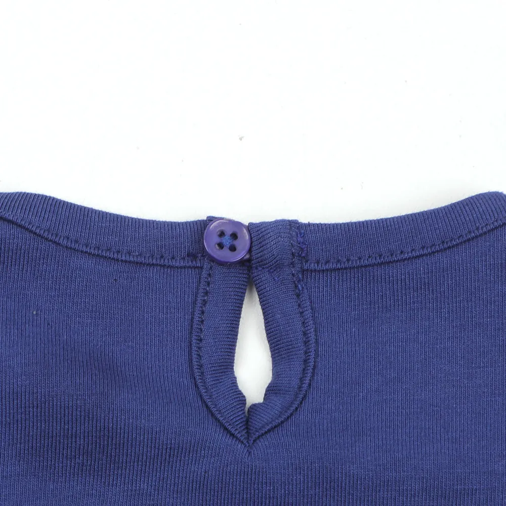 Infants Girls T-Shirt Summer Lovin - Navy Blue | Bachaa Party Baby Clothes Girls Tops & T-Shirts
