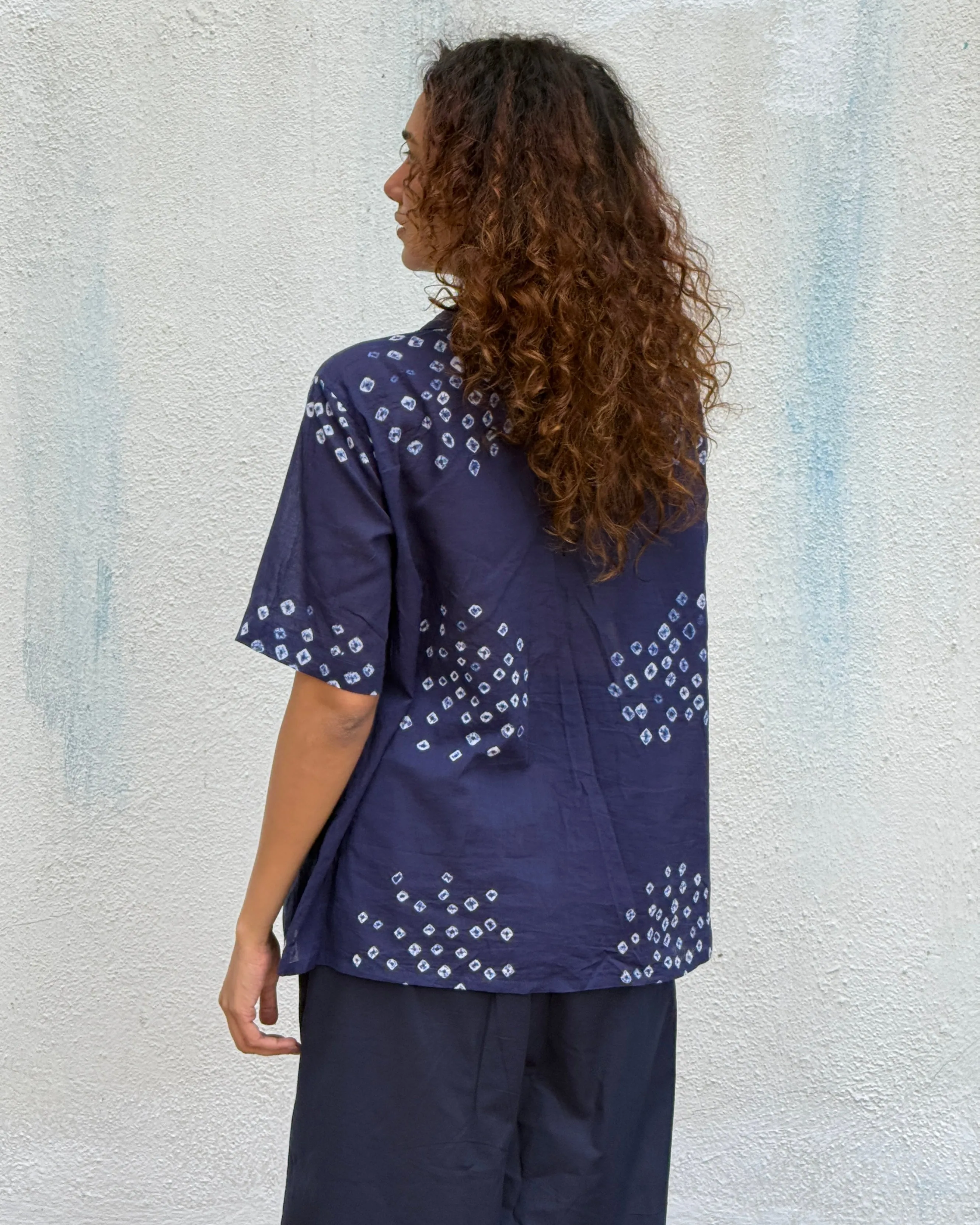 Iris Bandhej Cotton Shirt