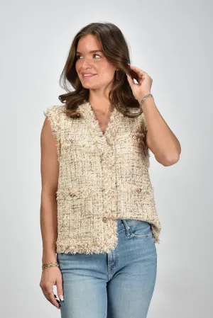 IRO gilet Ozya WP07OZYA champagne