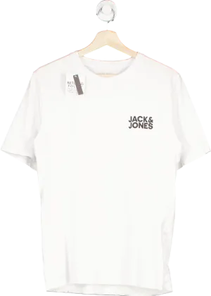 Jack & Jones White Essentials T-Shirt UK M