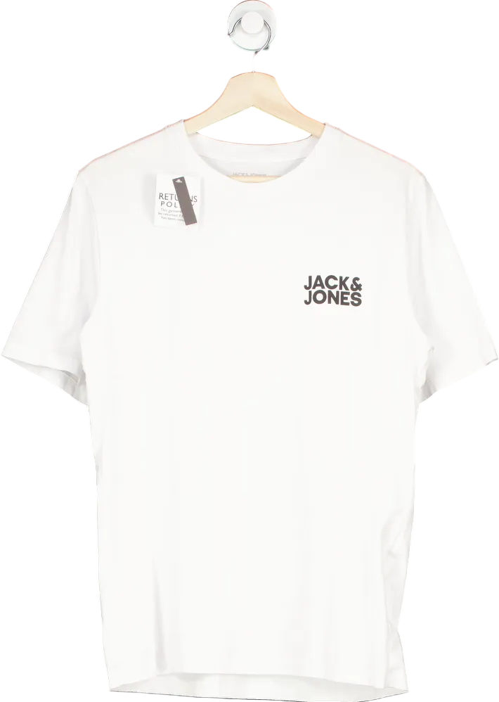 Jack & Jones White Essentials T-Shirt UK M
