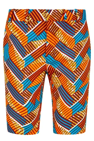 Jamie African print shorts- Chevron
