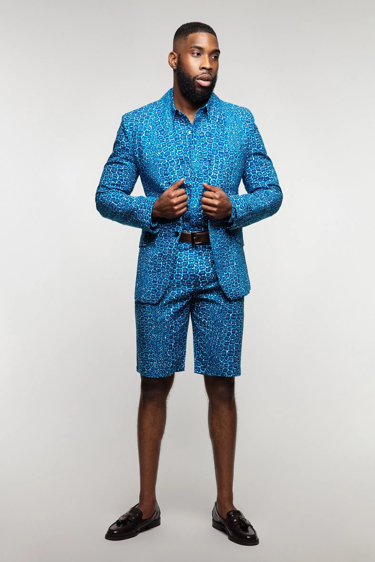 Jamie African print shorts- Flintstone
