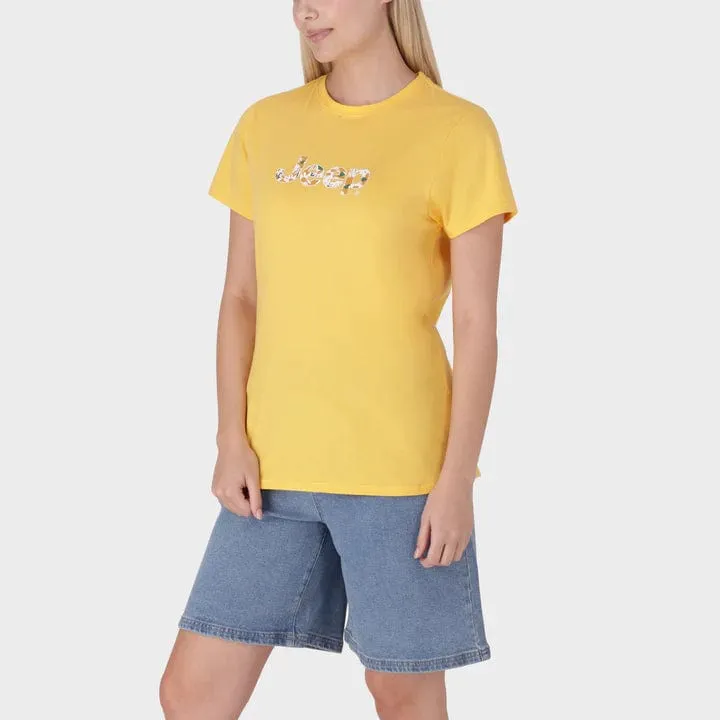 Jeep Women's Graphic T Shirt Yellow
