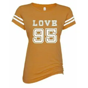 Junior Plus Graphic Football Top Mustard-Love 95