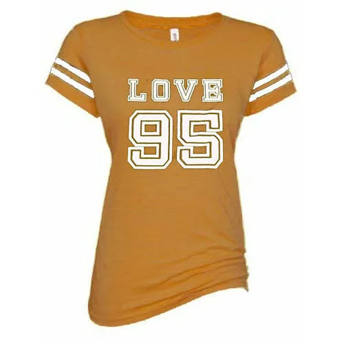 Junior Plus Graphic Football Top Mustard-Love 95