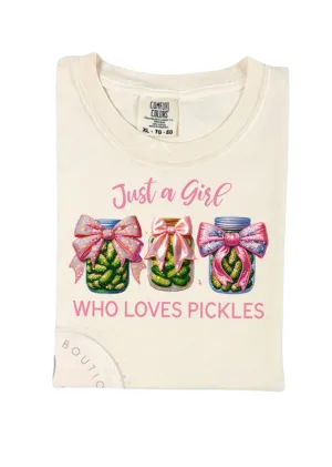 Just A Girl Pickles Tee