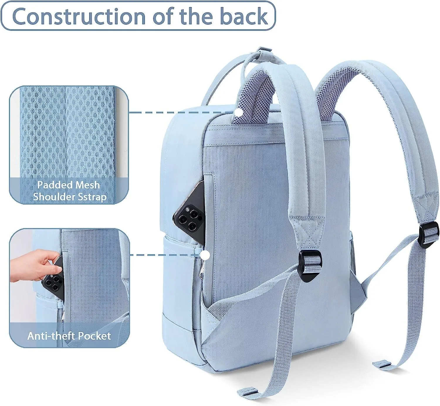 KALIDI Backpack Travel Laptop Backpack for Men Women Vintage College School Computer Backpacks Bag Fit 17 Inch Laptop