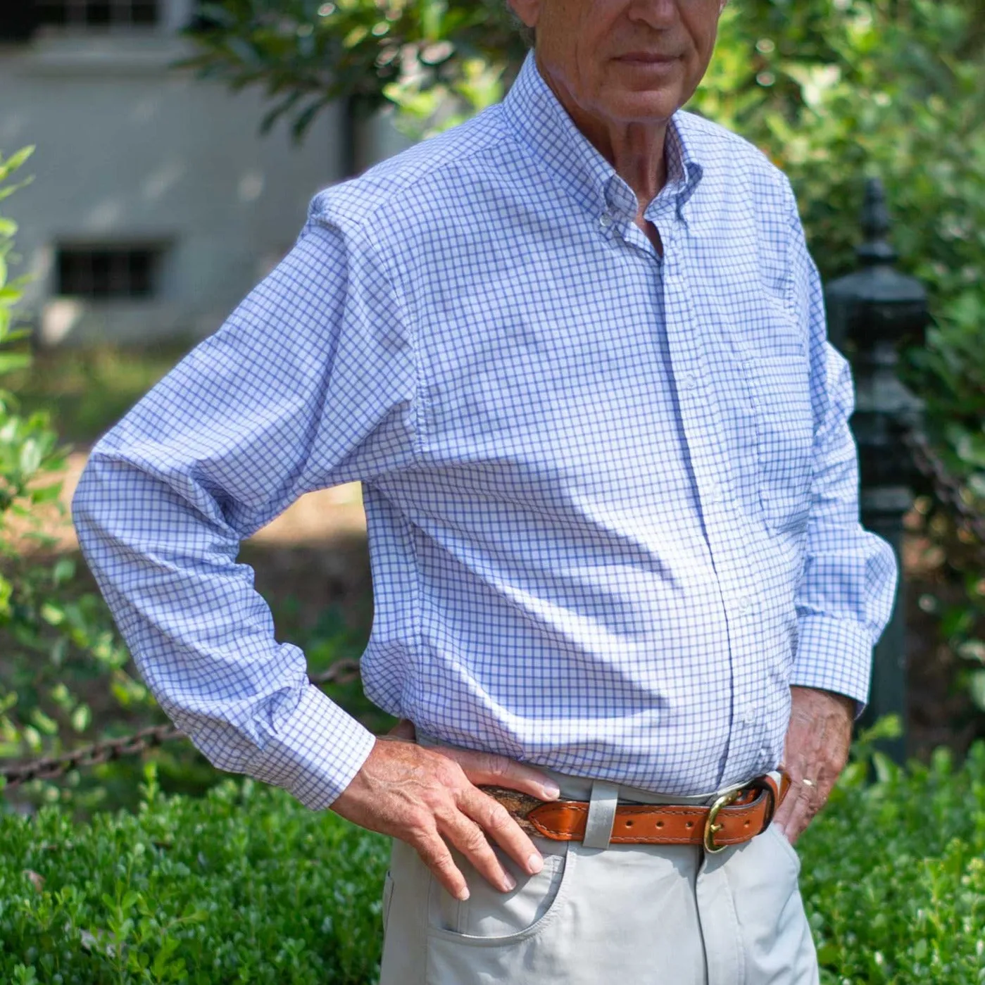 Kevin's Tattersall Performance Long Sleeve Dress Shirt