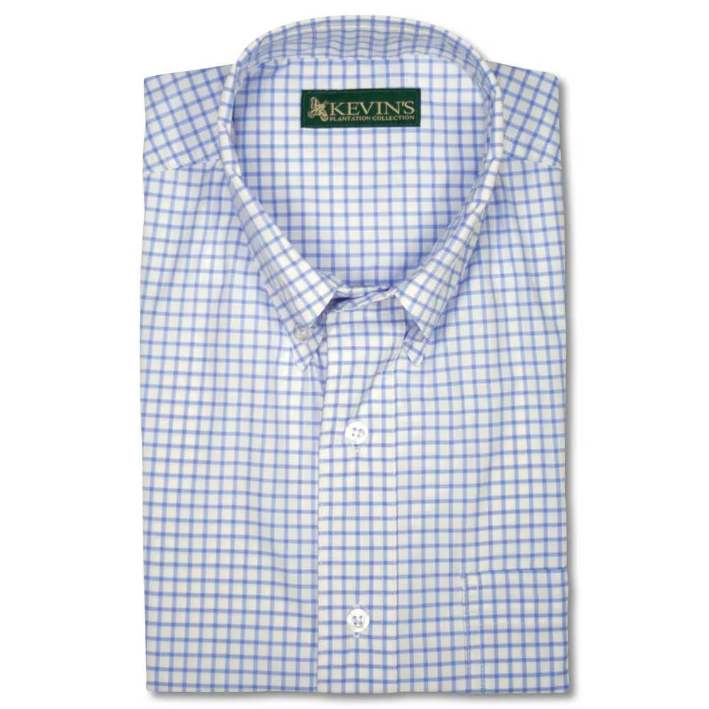 Kevin's Tattersall Performance Long Sleeve Dress Shirt