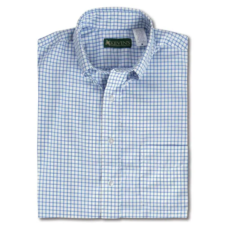 Kevin's Tattersall Performance Long Sleeve Dress Shirt