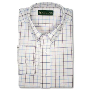 Kevin's Tattersall Performance Long Sleeve Dress Shirt