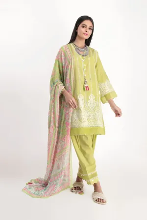 Khaddi Designer Dress in Green Color #J6123