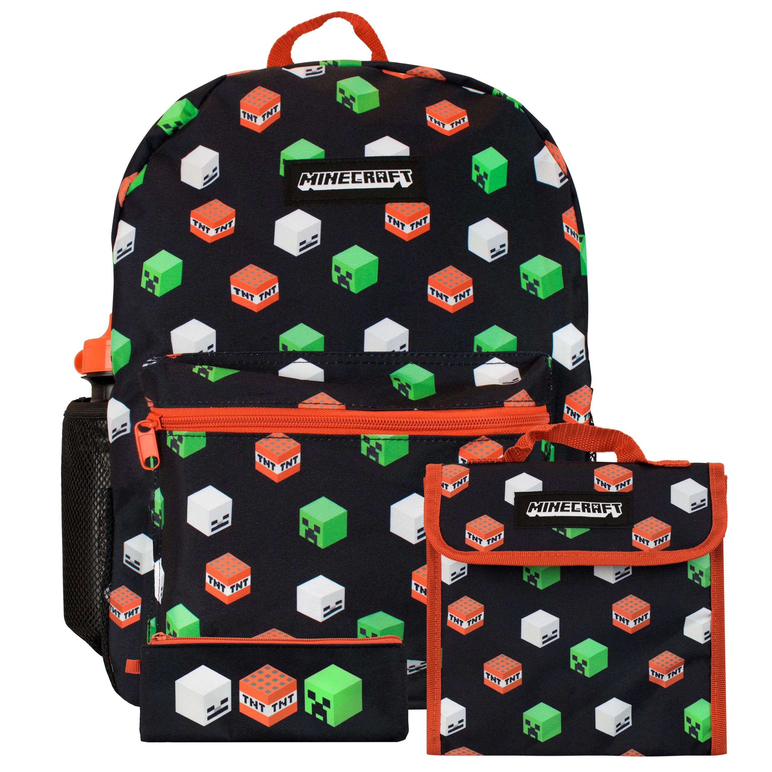 Kids Minecraft Backpack - 4 Piece Set