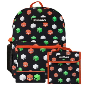 Kids Minecraft Backpack - 4 Piece Set