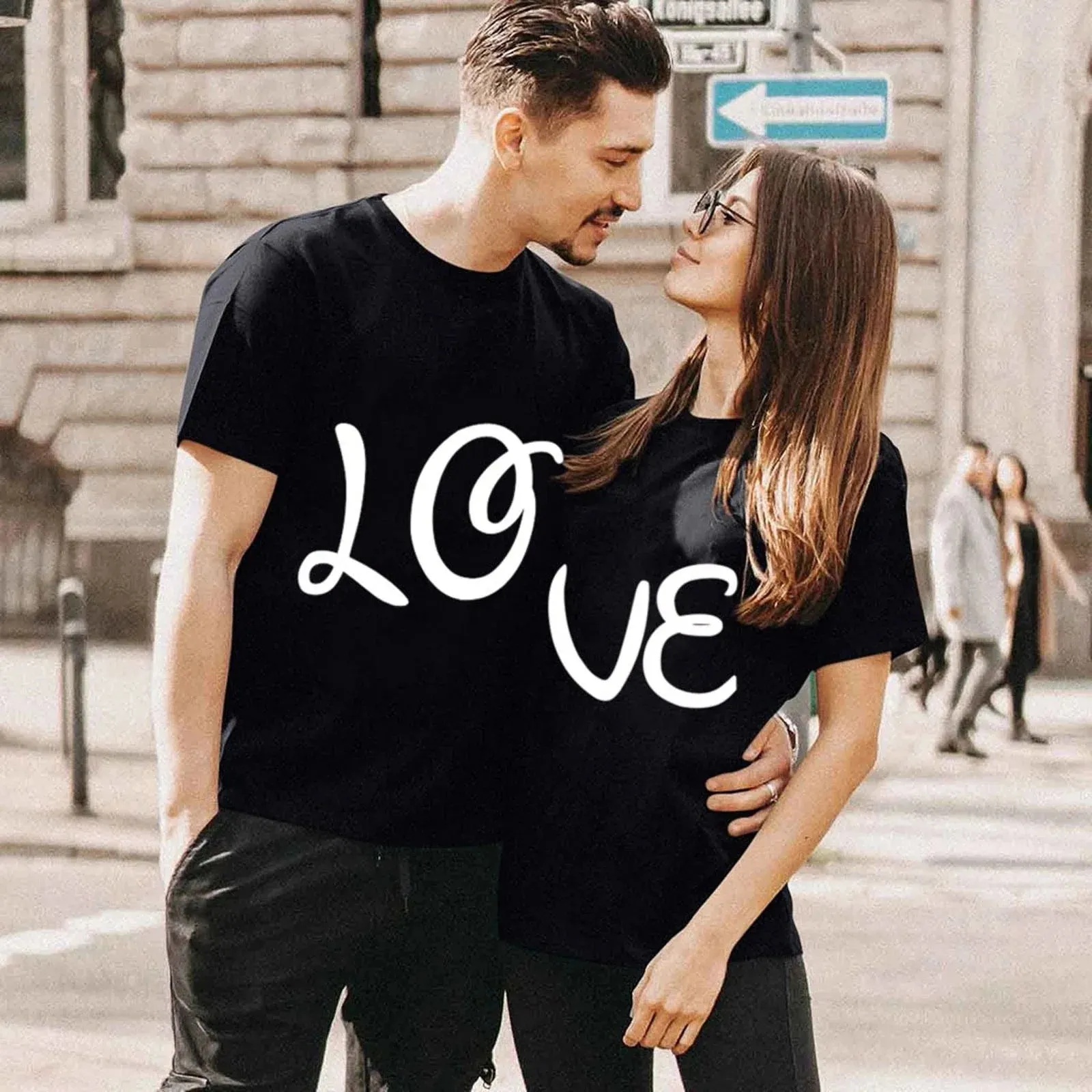 King Queen Couples T Shirt Combination Love Print Couple Tshirt